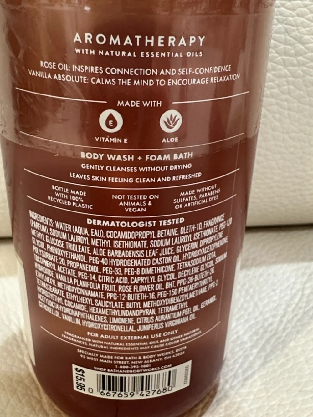 Bath and Bodywork Rose Vanilla Body Care Set includes Body Care 3 Pieces Set